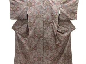 華紋更紗模様織り出し本場泥大島紬着物(5マルキ)